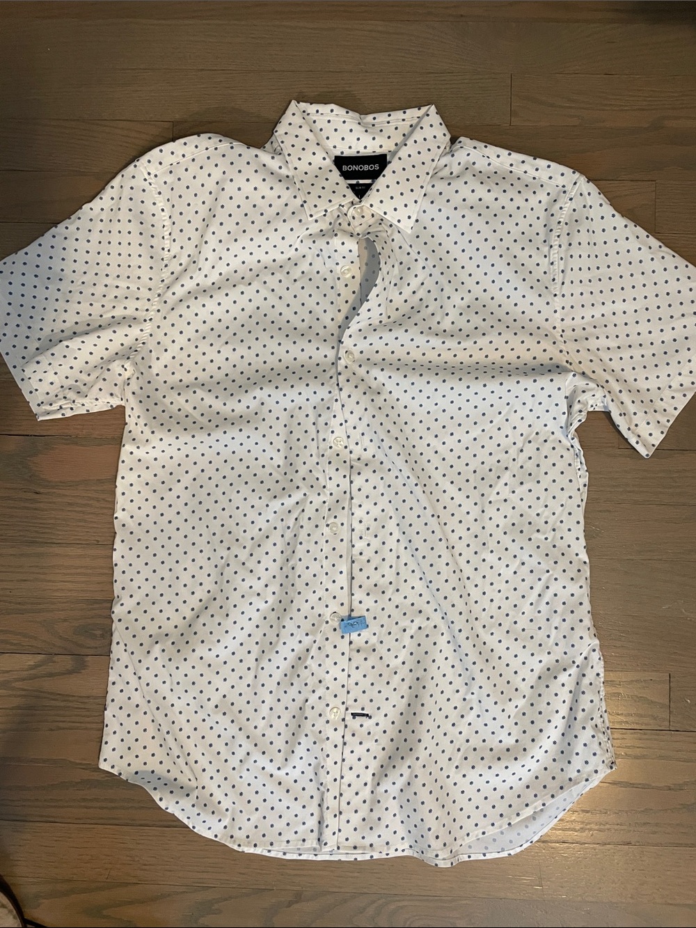 Bonobos White Short-Sleeve Button-Down with Navy Dot Print (Men)